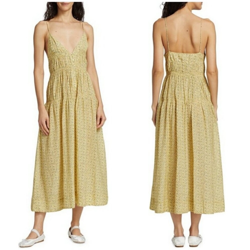 DOEN Irina Dress Moonflower Floral Print Yellow medium - Picture 3 of 9